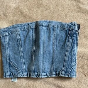 Zara nwt! Denim corset top!